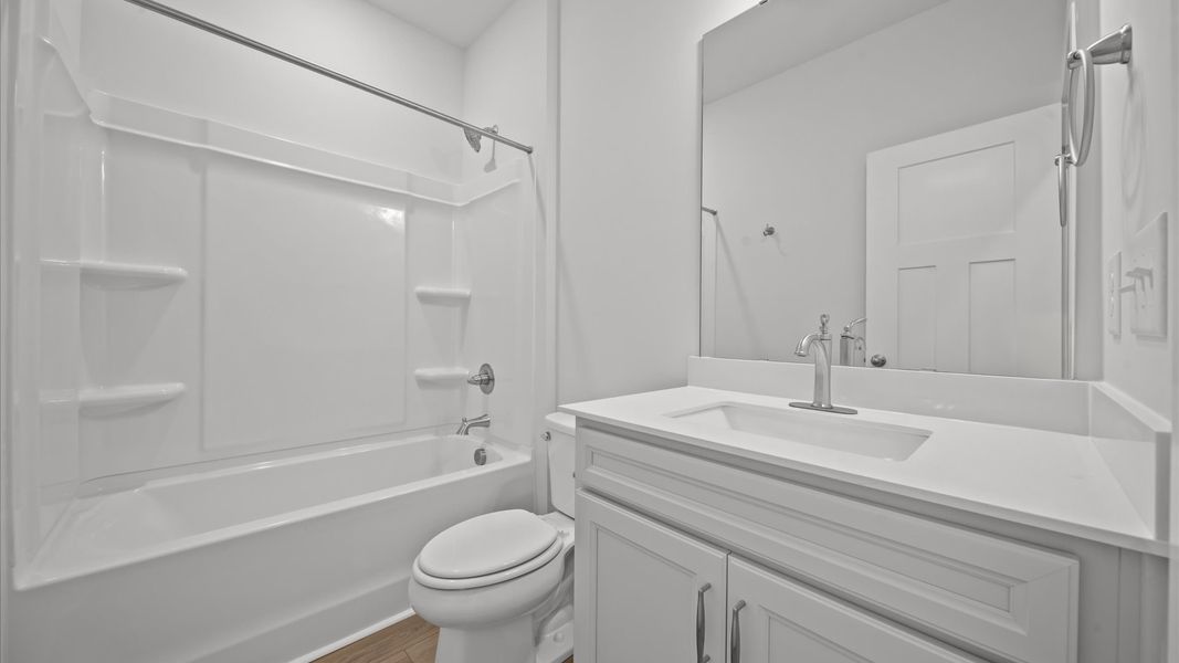 Well-appointed full bath with high standards of craftsmanship and everyday function