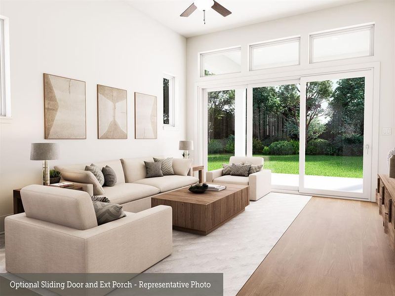 Furnished interior view inside a new home in The Highlands 40', Porter (Image 23). Furnished interior view inside a new home in The Highlands 40', Porter (Image 23).