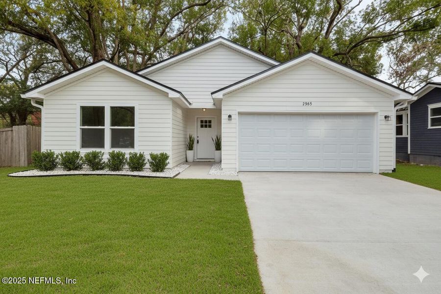 Front exterior of a new home in , Jacksonville, FL, highlighting curb appeal (Image 1). Front exterior of a new home in , Jacksonville, FL, highlighting curb appeal (Image 1).
