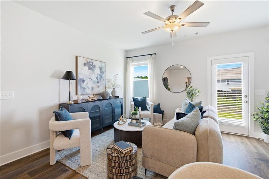 Furnished interior view inside a new home in , Cartersville (Image 7).