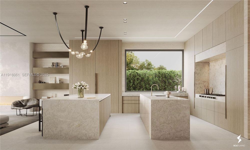 Furnished interior view inside a new home in , Surfside (Image 4).