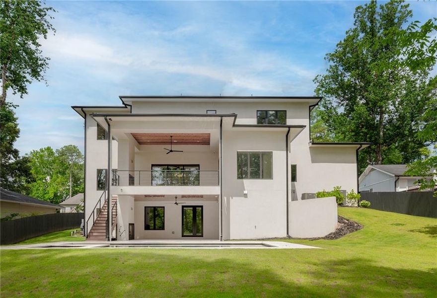 Exterior details and patio area of a home in , Atlanta (Image 27).