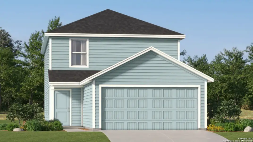 Front exterior of a new home in , San Antonio, TX, highlighting curb appeal (Image 2). Front exterior of a new home in , San Antonio, TX, highlighting curb appeal (Image 2).