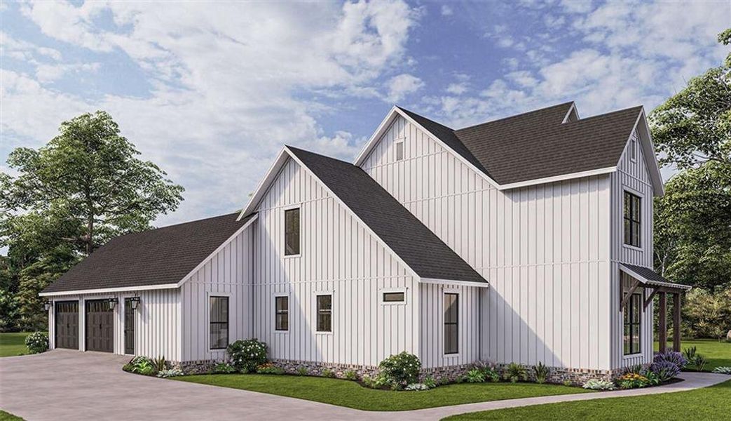 Front exterior of a new home in , Maysville, GA, highlighting curb appeal (Image 23).