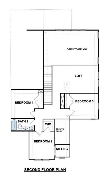 2D floor plan layout of this home in Parmer Ranch, Georgetown, TX (Image 4).