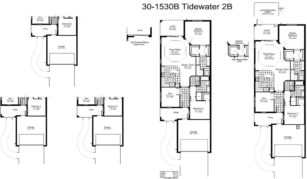 2D floor plan layout for the Tidewater 2B by Neal Communities in Wildleaf, Parrish, FL (Image 5).