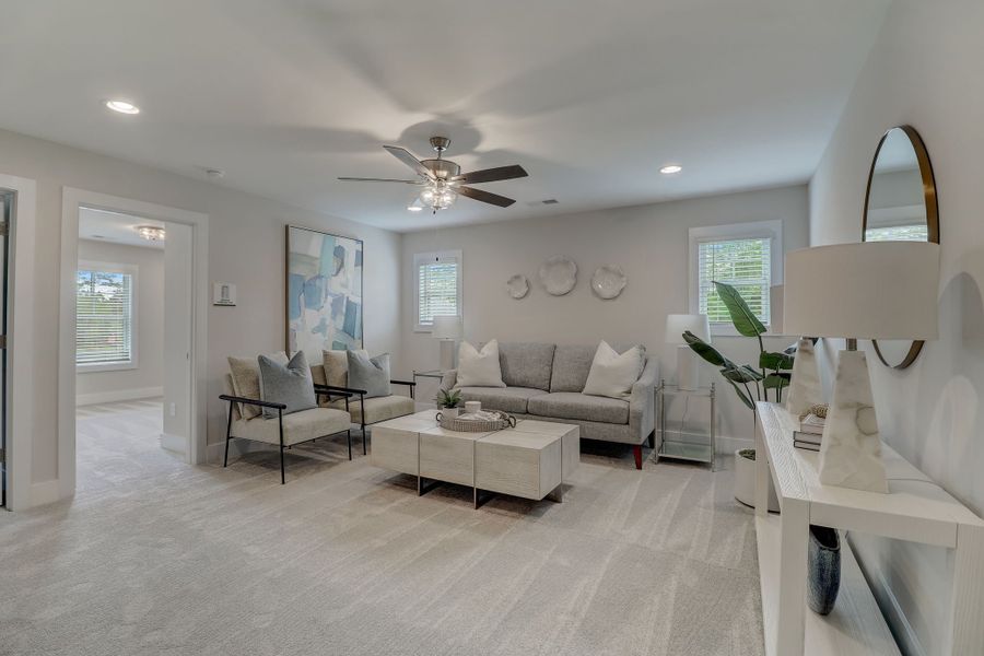 Representative furnished interior of a home built from the Brantley II by Great Southern Homes in Collins Cove, Chapin (Image 60).