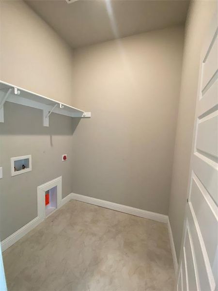 Large laundry room that you can easily close off. Large laundry room that you can easily close off.