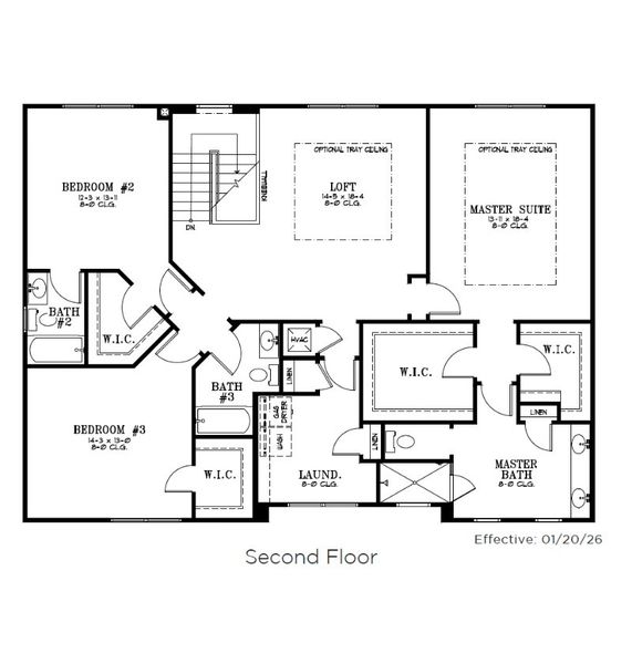 2D floor plan layout for the Lily by Colen Built Development, LLC in Calesa Township, Ocala, FL (Image 4).