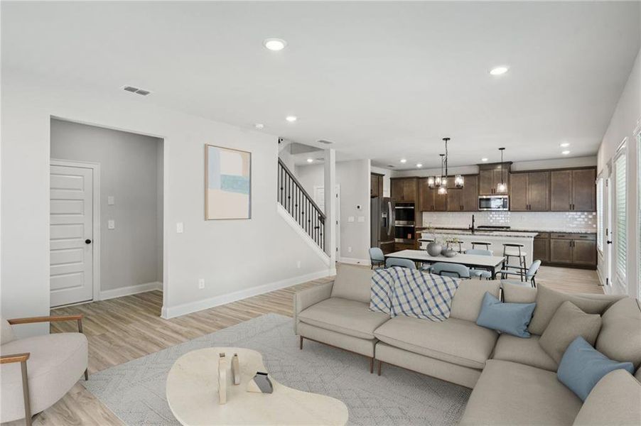 Furnished interior view inside a new home in Martin Springs - Estate Series, Lawrenceville (Image 13).