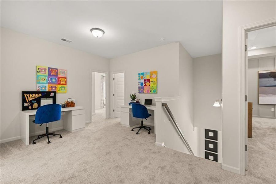 Furnished interior view inside a new home in Summerfield Place, Carrollton (Image 39). Furnished interior view inside a new home in Summerfield Place, Carrollton (Image 39).