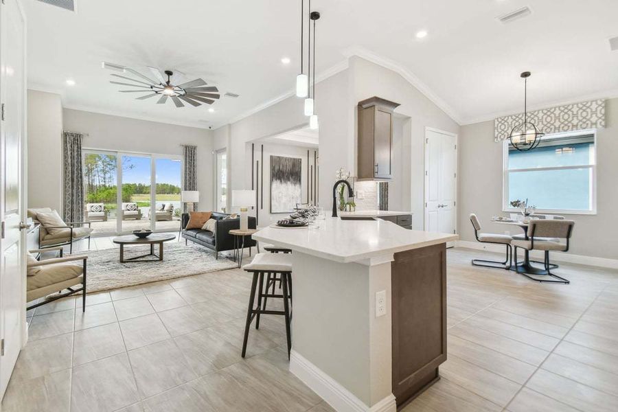 Representative furnished interior of a home built from the 50' Sweetwater by William Ryan Homes in Tamarack at Two Rivers, Zephyrhills (Image 37).