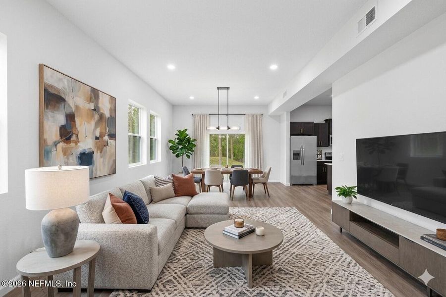 Furnished interior view inside a new home in , Jacksonville (Image 6). Furnished interior view inside a new home in , Jacksonville (Image 6).