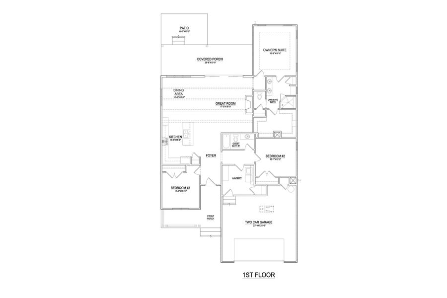 2D floor plan layout of this home in Riverside Cove, Wilmington, NC (Image 4).