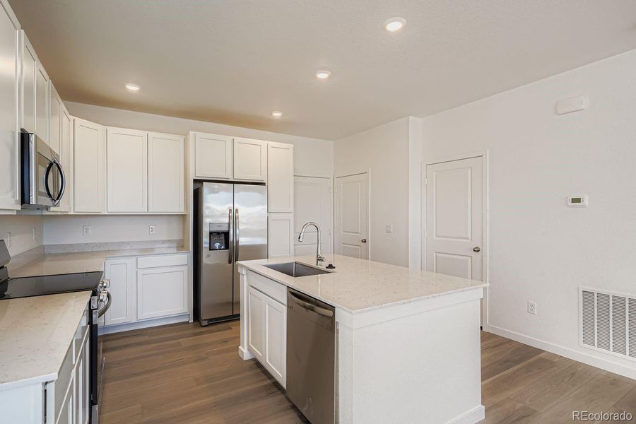 Furnished interior view inside a new home in Parterre: The Parkside Collection, Thornton (Image 6). Furnished interior view inside a new home in Parterre: The Parkside Collection, Thornton (Image 6).