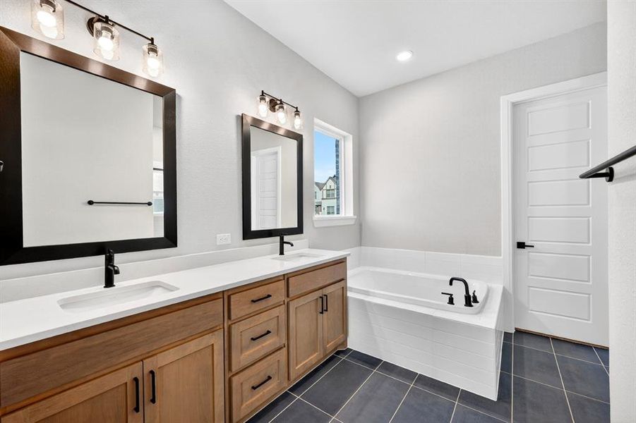 Furnished interior view inside a new home in Pecan Square - Gardens, Northlake (Image 10). Furnished interior view inside a new home in Pecan Square - Gardens, Northlake (Image 10).