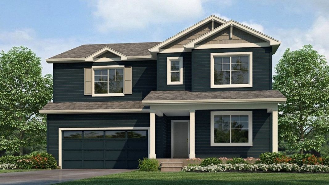 Representative exterior photo of a completed home built from the Hennessy by D.R. Horton in Vista Meadows, Fort Lupton, CO (Image 2).