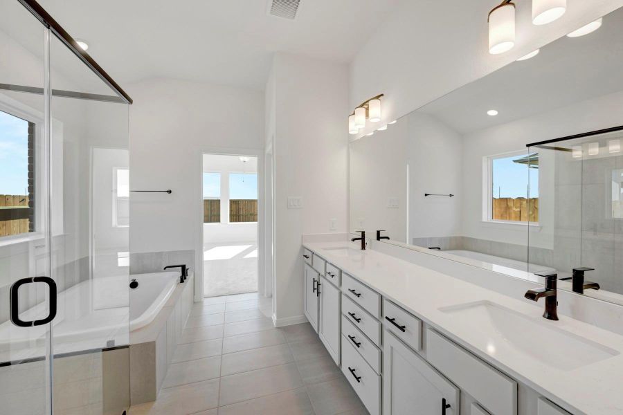 Furnished interior view inside a new home in The Grand Prairie 50’, Hockley (Image 7).