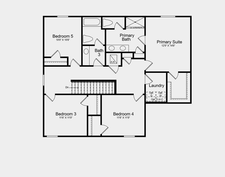 2D floor plan layout for the Kingfisher by Taylor Morrison in Westview, Poinciana, FL (Image 4).