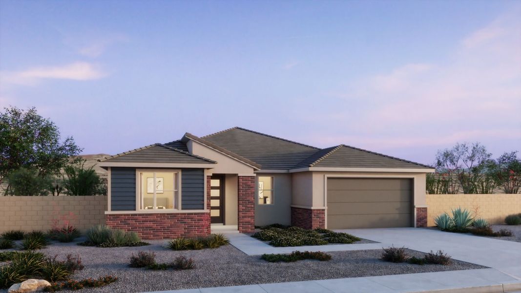 Representative exterior photo of a completed home built from the Currant by Mattamy Homes in Montelena, Marana, AZ (Image 2).