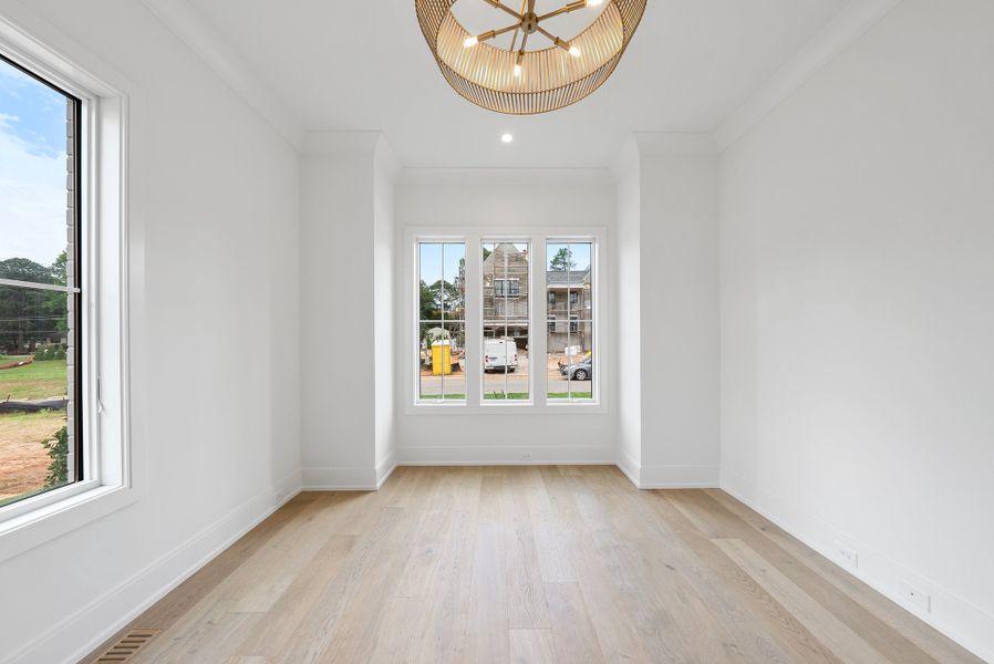 Representative unfurnished interior of a home built from the Abigail by Homes by Dickerson in The Founding at Blue Ridge, Raleigh (Image 20). Representative unfurnished interior of a home built from the Abigail by Homes by Dickerson in The Founding at Blue Ridge, Raleigh (Image 20).