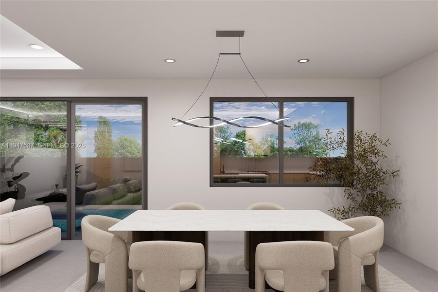 Furnished interior view inside a new home in , Fort Lauderdale (Image 7).