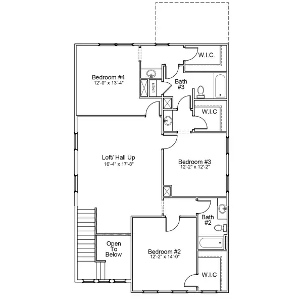2D floor plan layout of this home in Renaissance at White Oak, Garner, NC (Image 3).