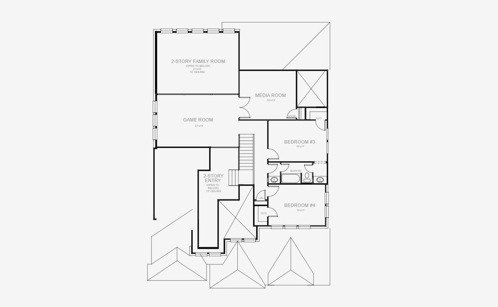 2D floor plan layout for the 3445W by Perry Homes in Juniper Springs 60', Lockhart, TX (Image 3). 2D floor plan layout for the 3445W by Perry Homes in Juniper Springs 60', Lockhart, TX (Image 3).