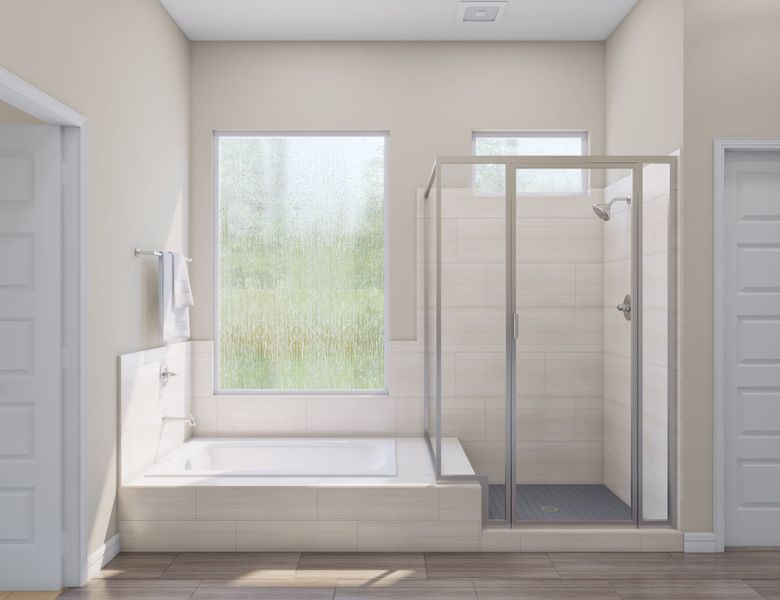 Furnished interior view inside a new home in Woodson’s Reserve, Spring (Image 13).