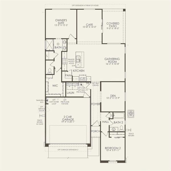 2D floor plan layout for the Verbena by Pulte Homes in Regent Hills - Meadow Series, Buckeye, AZ (Image 3). 2D floor plan layout for the Verbena by Pulte Homes in Regent Hills - Meadow Series, Buckeye, AZ (Image 3).