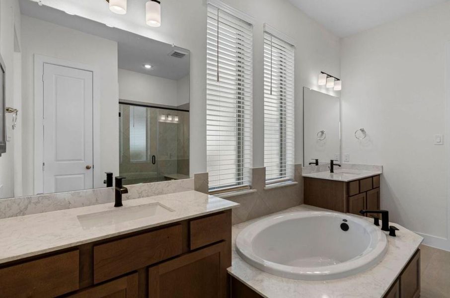 Furnished interior view inside a new home in Coastal Point, League City (Image 7).