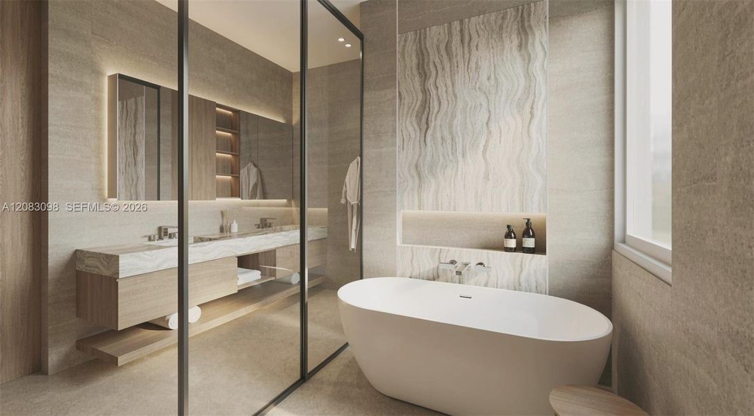 Furnished interior view inside a new home in , Miami Springs (Image 4).