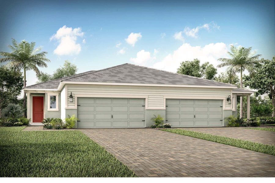 Representative exterior photo of a completed home built from the Oceana by Mattamy Homes in Bonavie Cove, Fort Myers, FL (Image 1).