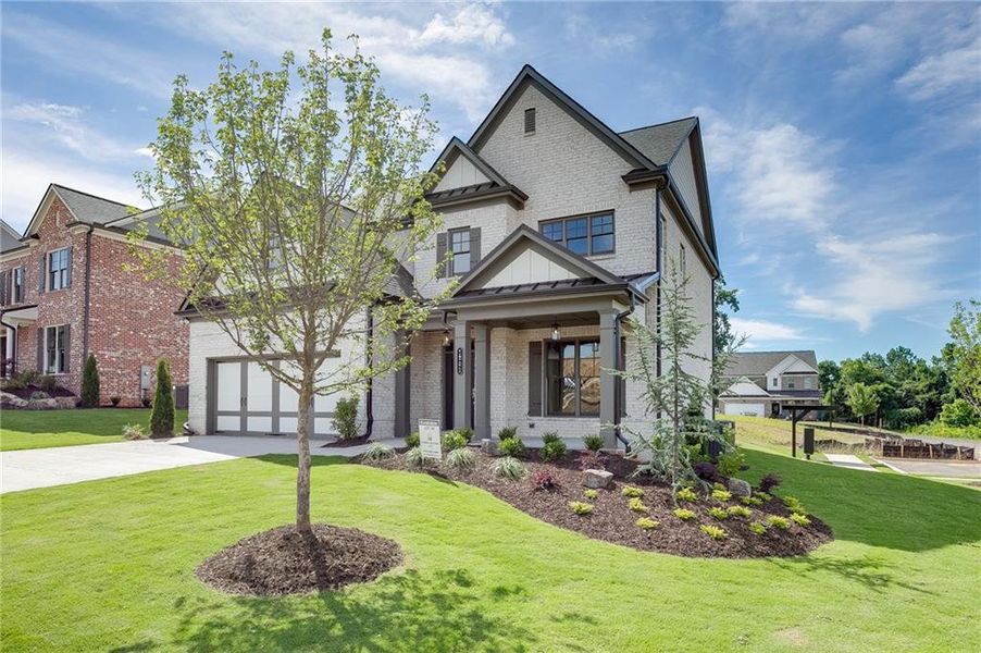Front exterior of a new home in , Buford, GA, highlighting curb appeal (Image 28).