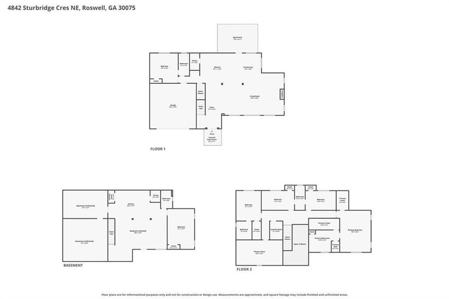 2D floor plan layout of this home in , Roswell, GA (Image 6). 2D floor plan layout of this home in , Roswell, GA (Image 6).