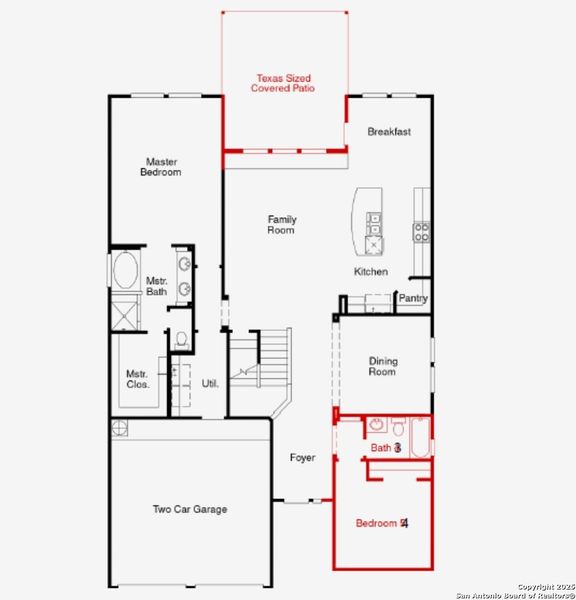 2D floor plan layout of this home in Megan's Landing, Castroville, TX (Image 4). 2D floor plan layout of this home in Megan's Landing, Castroville, TX (Image 4).
