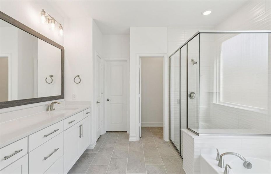 Owner's private bath with double vanity Owner's private bath with double vanity