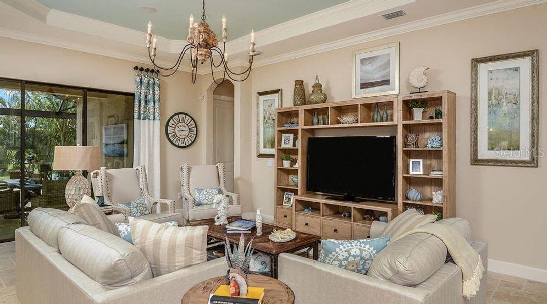 Furnished interior view inside a new home in Esplanade at Wiregrass Ranch, Wesley Chapel (Image 9).