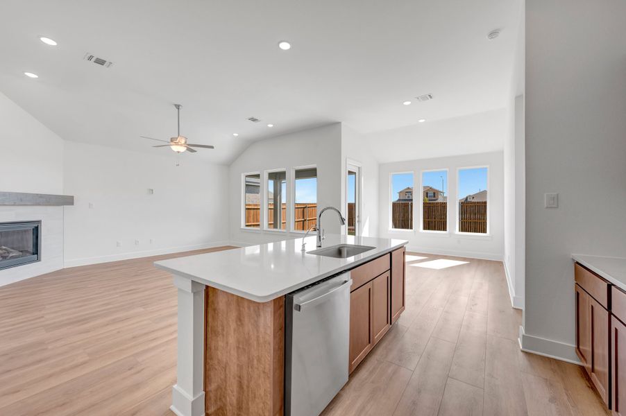 Furnished interior view inside a new home in The Meadows, Denton (Image 5).