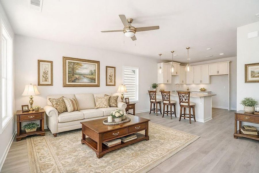 Furnished interior view inside a new home in , Fayetteville (Image 3). Furnished interior view inside a new home in , Fayetteville (Image 3).