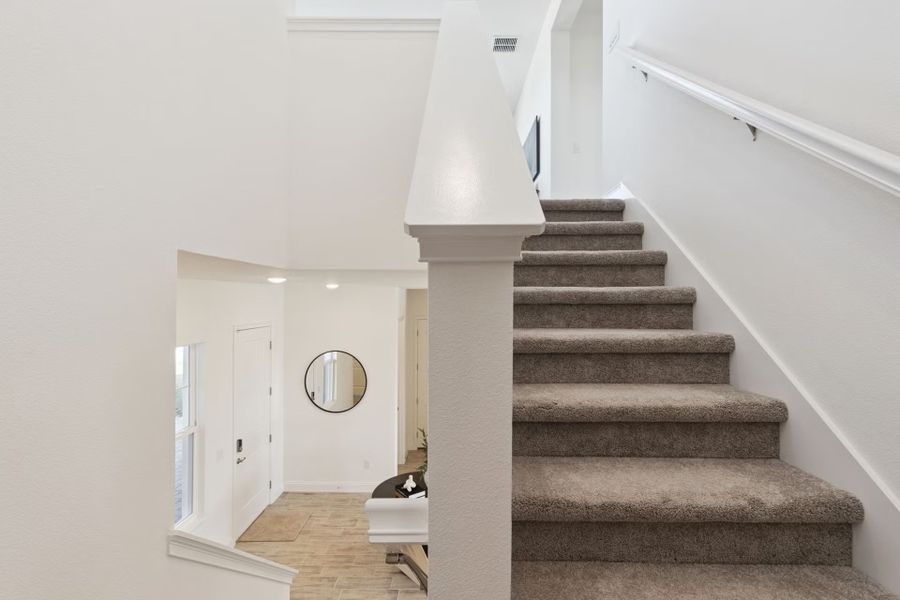 Representative furnished interior of a home built from the Yosemite II by Park Square Residential in The Sanctuary at Seaire, Parrish (Image 14).