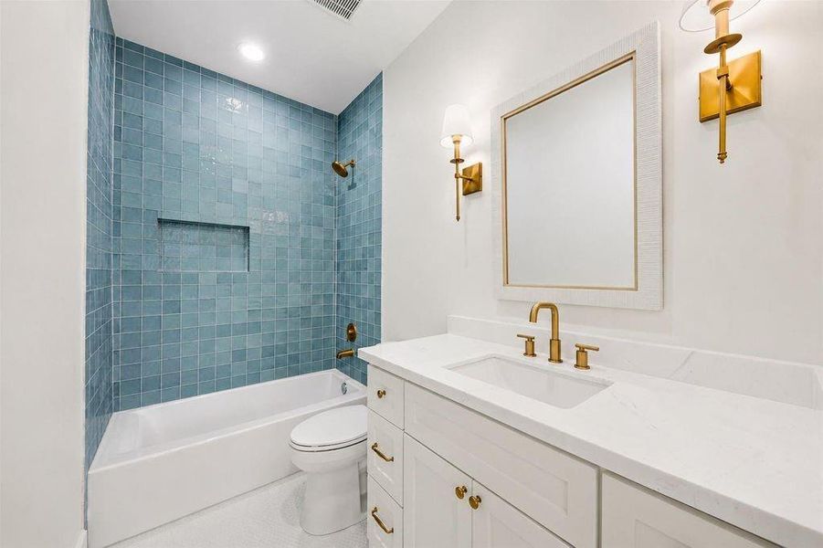 Guest Bath#3 with large marble countertop