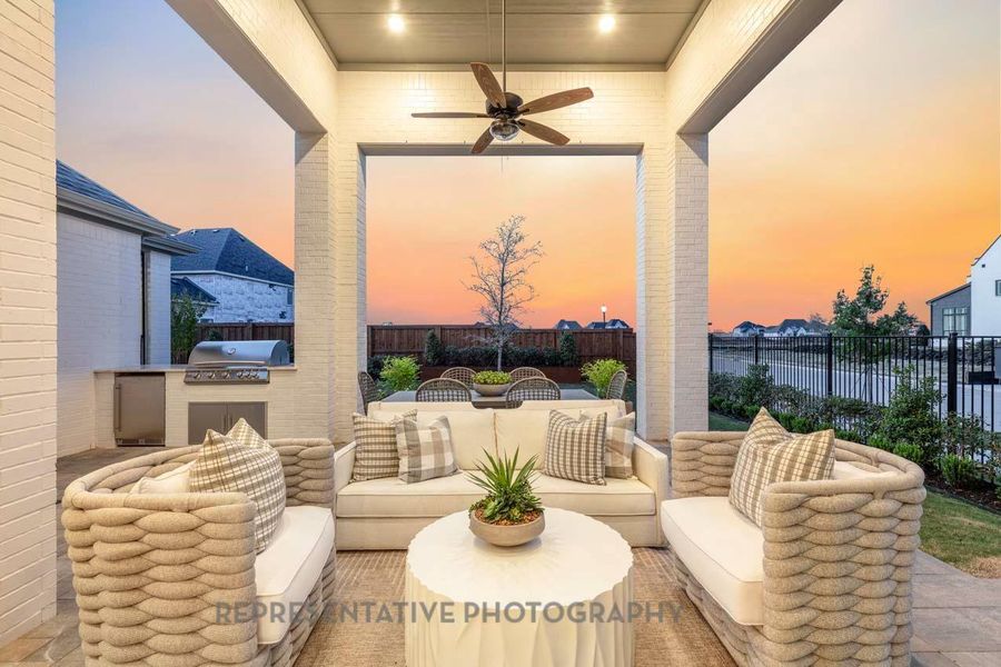 Exterior details and patio area of a home in Jordan Ranch: 65ft. lots, Fulshear (Image 2). Exterior details and patio area of a home in Jordan Ranch: 65ft. lots, Fulshear (Image 2).