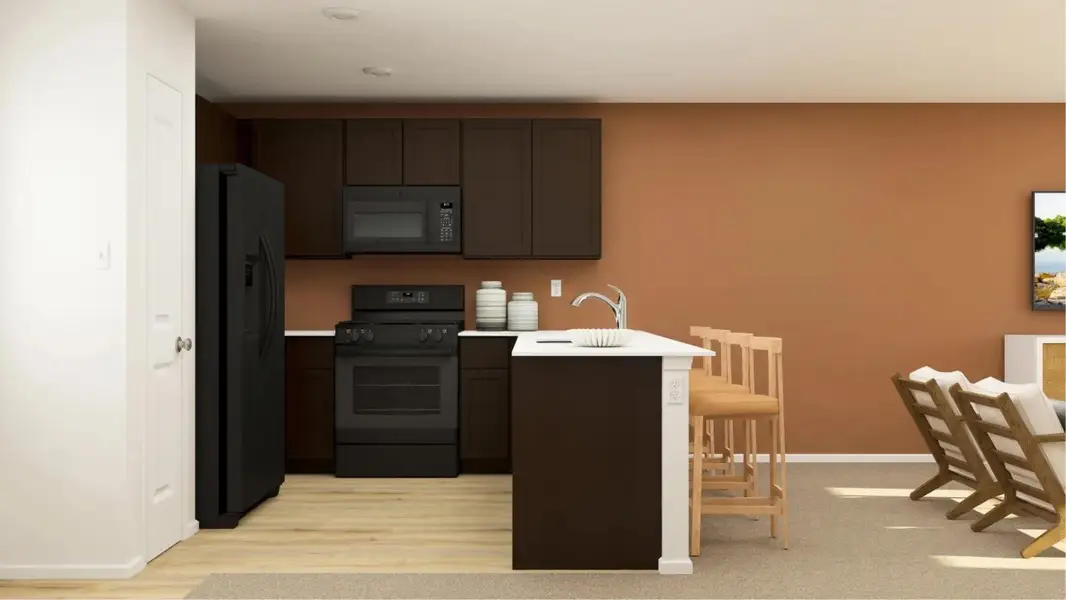 Furnished interior view inside a new home in Waterstone, Kyle (Image 4).