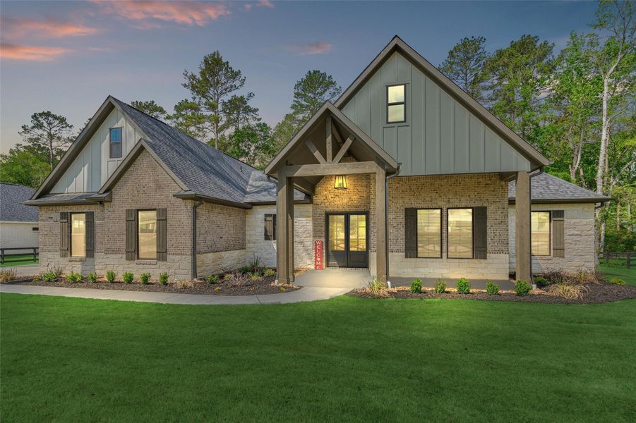Front exterior of a new home in , Montgomery, TX, highlighting curb appeal (Image 26).