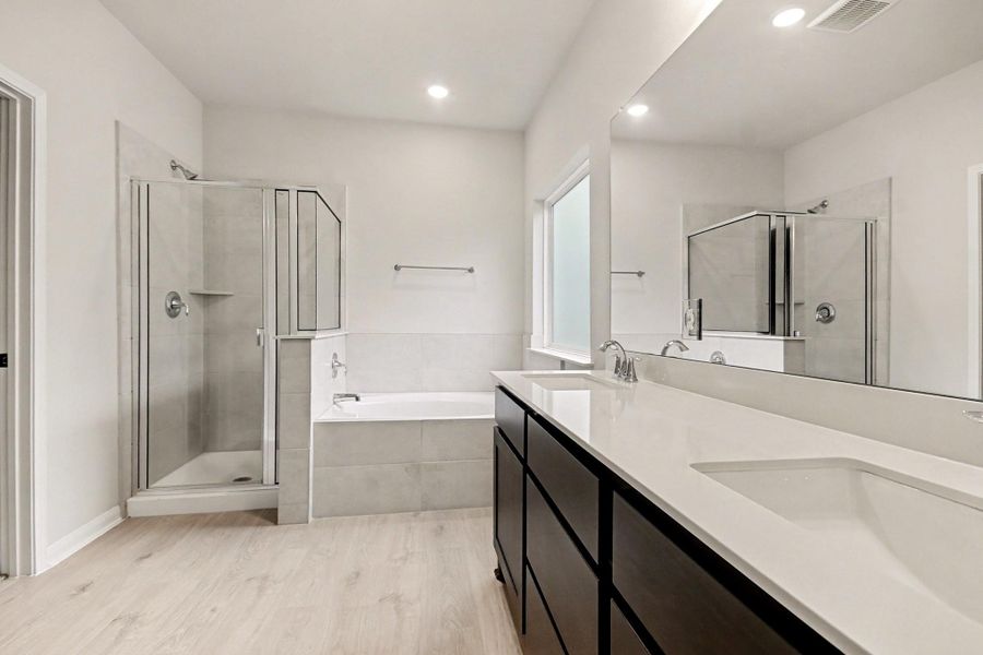 Furnished interior view inside a new home in , Bay City (Image 6). Furnished interior view inside a new home in , Bay City (Image 6).