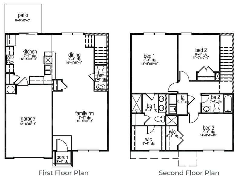 2D floor plan layout of this home in Center Pointe, Santee, SC (Image 5). 2D floor plan layout of this home in Center Pointe, Santee, SC (Image 5).