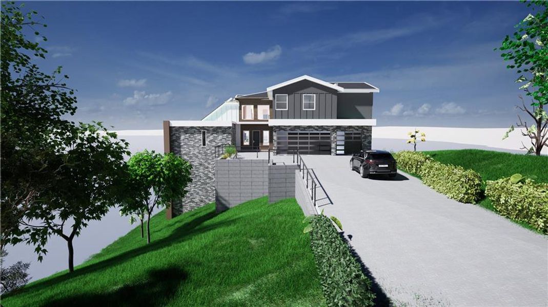 Front exterior of a new home in , Atlanta, GA, highlighting curb appeal (Image 2).