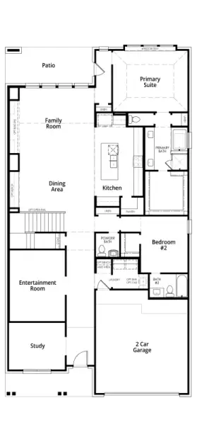 2D floor plan layout of this home in Wildridge, Oak Point, TX (Image 4).
