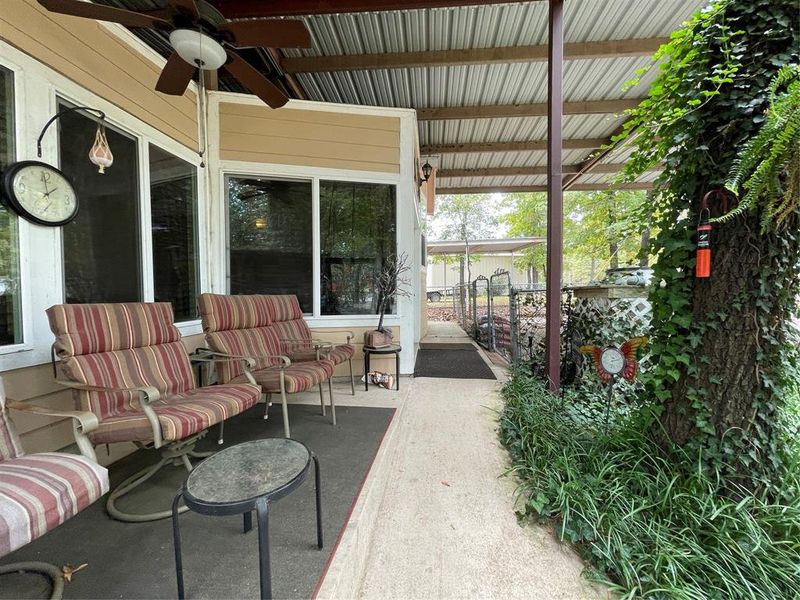 View of patio / terrace with ceiling fan View of patio / terrace with ceiling fan